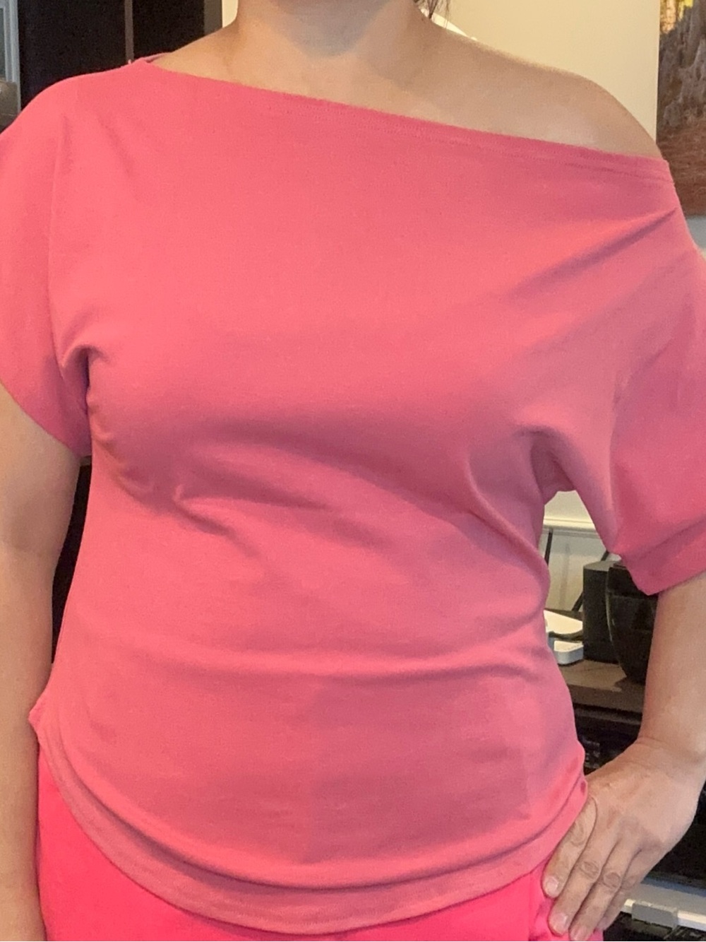 Off-Shoulder Pink Women's Top fit up to L, from Shanaa Bangkok